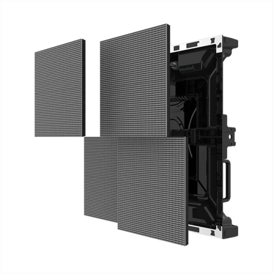LED modules lifted off the face of a die-cast LED wall cabinet