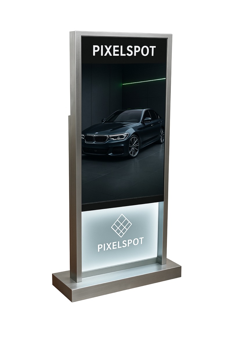 LED standee in showroom